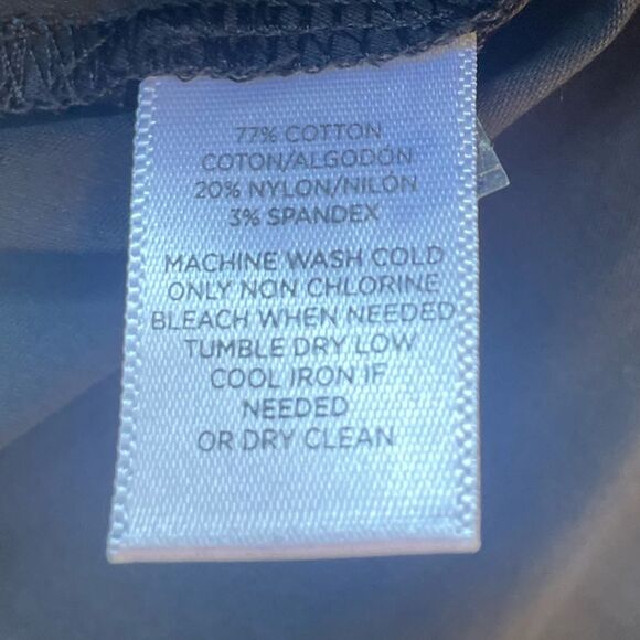 Loft Black Ruffle Off The Shoulder Button Up Blouse Size Medium Petite NWT - Picture 7 of 10